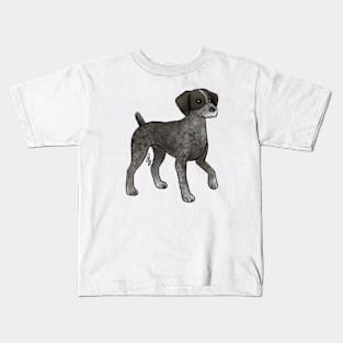 Dog - German Shorthaired Pointer - Black Roan Kids T-Shirt